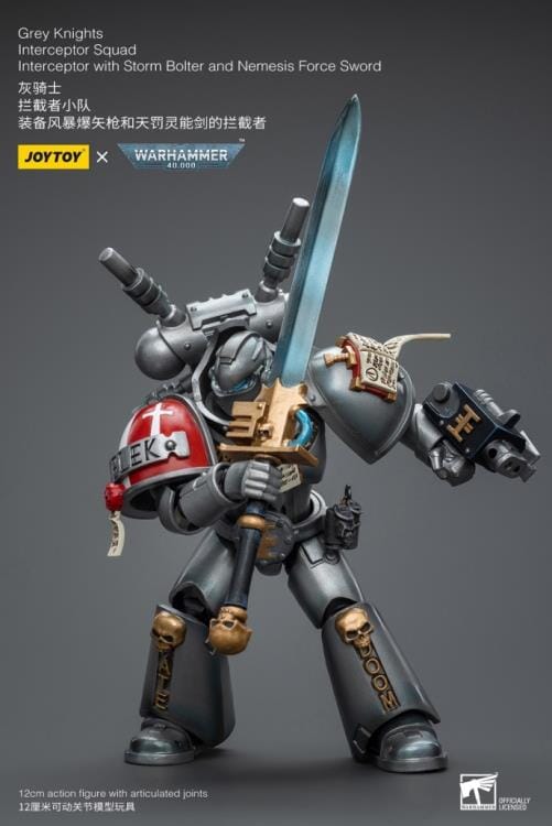 Warhammer 40K Grey Knights Interceptor Squad Interceptor with Storm Bolter and Nemesis Force Sword 1/18 Scale Figure - Image 5