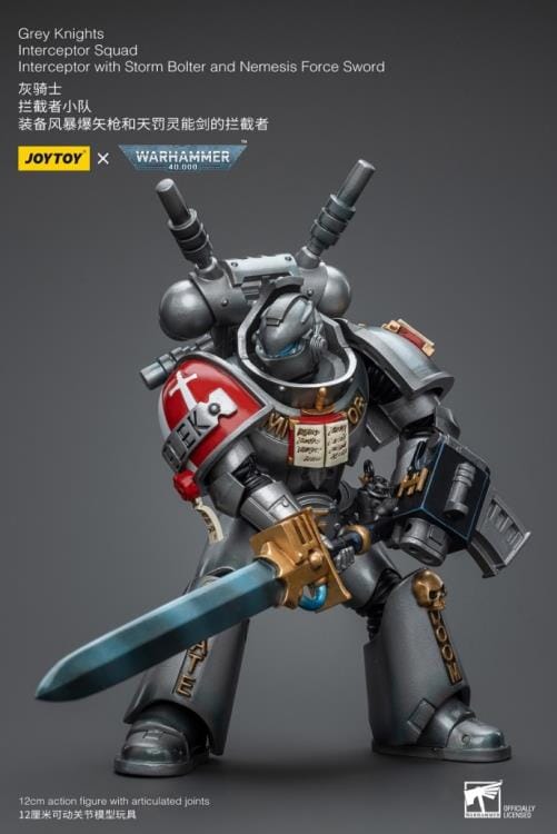 Warhammer 40K Grey Knights Interceptor Squad Interceptor with Storm Bolter and Nemesis Force Sword 1/18 Scale Figure - Image 6