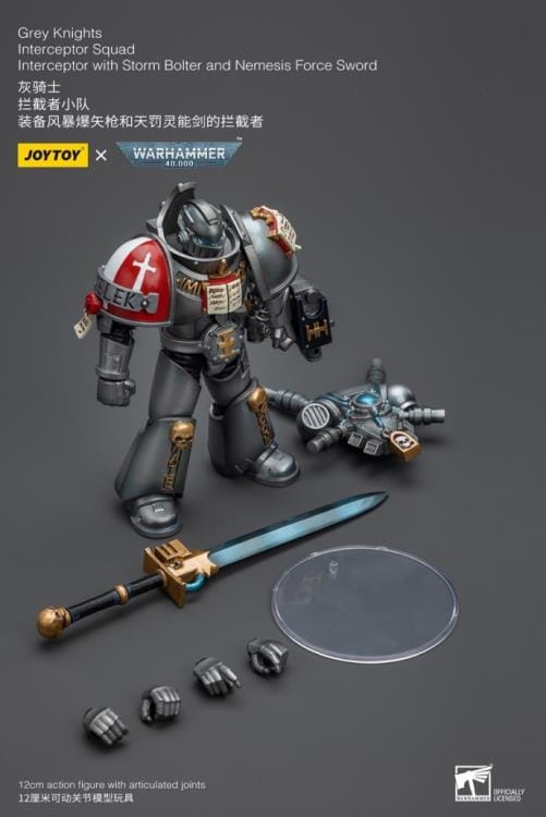Warhammer 40K Grey Knights Interceptor Squad Interceptor with Storm Bolter and Nemesis Force Sword 1/18 Scale Figure - Image 8