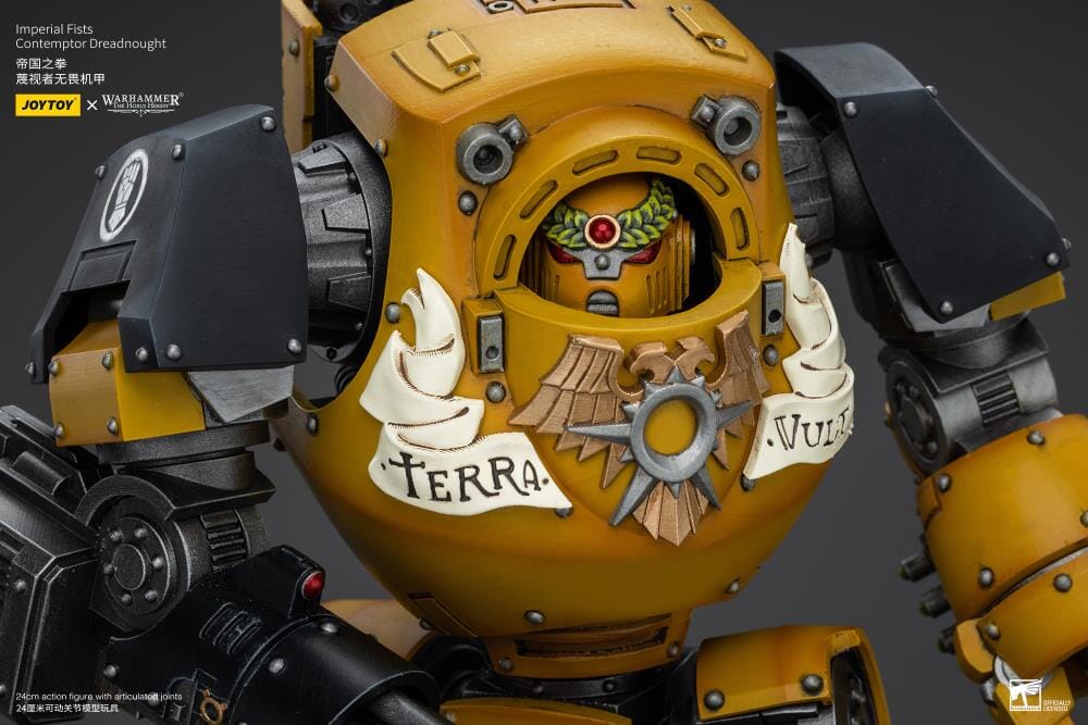 Warhammer 40K Imperial Fists Contemptor Dreadnought 1/18 Scale Figure - Image 12