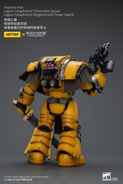Warhammer 40K Imperial Fists Legion Cataphractii Terminator Squad Legion Cataphractii Sergeant with Power Sword 1/18 Scale Figure - Image 4