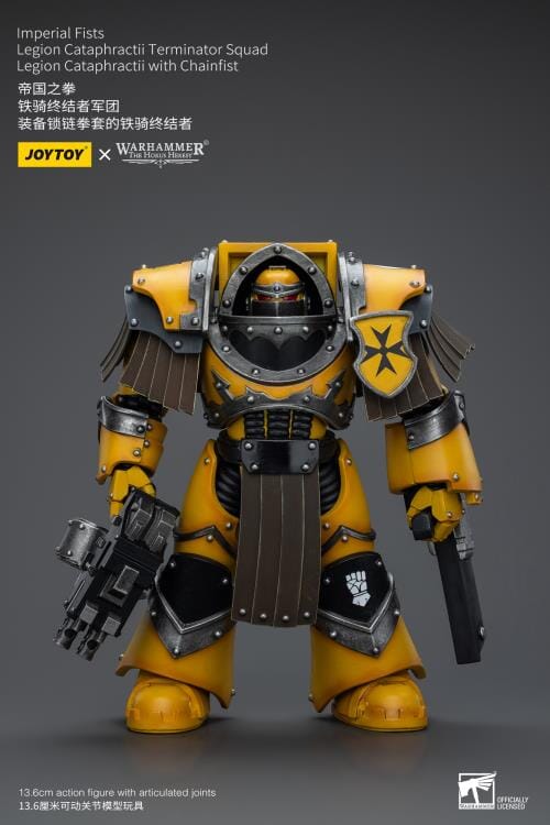 Warhammer 40K Imperial Fists Legion Cataphractii Terminator Squad Legion Cataphractii with Chainfist 1/18 Scale Figure - Image 2