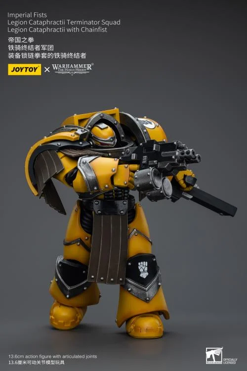 Warhammer 40K Imperial Fists Legion Cataphractii Terminator Squad Legion Cataphractii with Chainfist 1/18 Scale Figure - Image 4