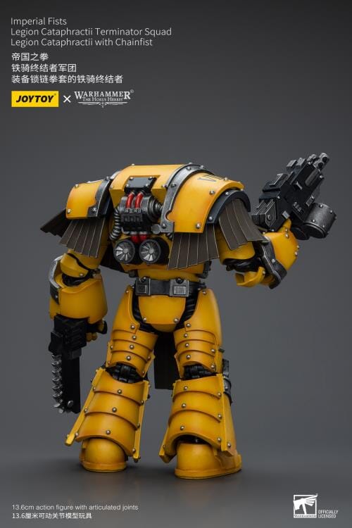 Warhammer 40K Imperial Fists Legion Cataphractii Terminator Squad Legion Cataphractii with Chainfist 1/18 Scale Figure - Image 5