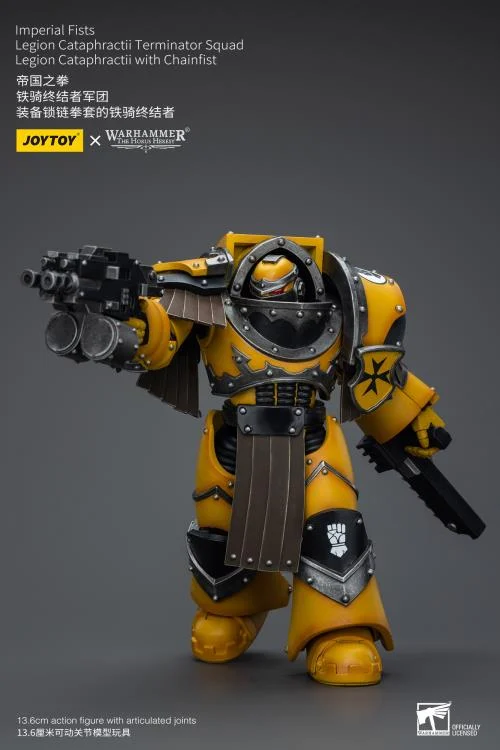 Warhammer 40K Imperial Fists Legion Cataphractii Terminator Squad Legion Cataphractii with Chainfist 1/18 Scale Figure - Image 6