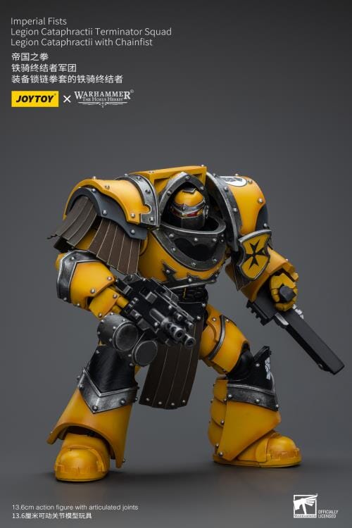 Warhammer 40K Imperial Fists Legion Cataphractii Terminator Squad Legion Cataphractii with Chainfist 1/18 Scale Figure - Image 8