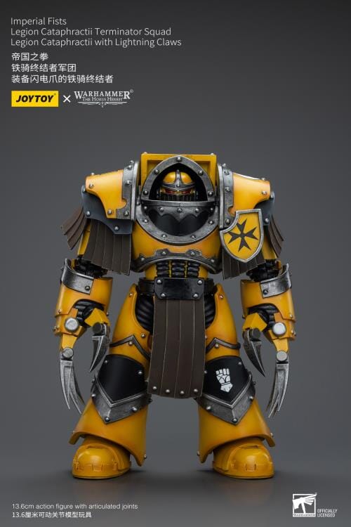 Warhammer 40K Imperial Fists Legion Cataphractii Terminator Squad Legion Cataphractii with Lightning Claws 1/18 Scale Figure - Image 2