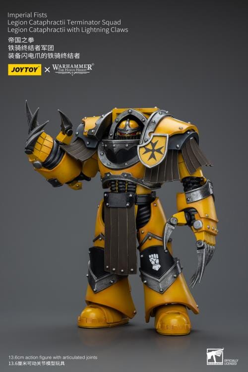 Warhammer 40K Imperial Fists Legion Cataphractii Terminator Squad Legion Cataphractii with Lightning Claws 1/18 Scale Figure - Image 3