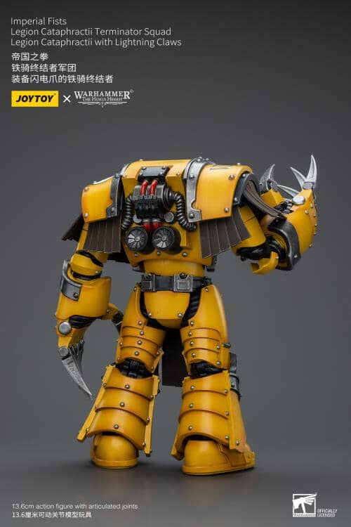 Warhammer 40K Imperial Fists Legion Cataphractii Terminator Squad Legion Cataphractii with Lightning Claws 1/18 Scale Figure - Image 4