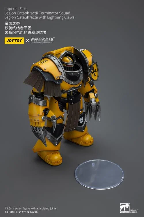 Warhammer 40K Imperial Fists Legion Cataphractii Terminator Squad Legion Cataphractii with Lightning Claws 1/18 Scale Figure - Image 9