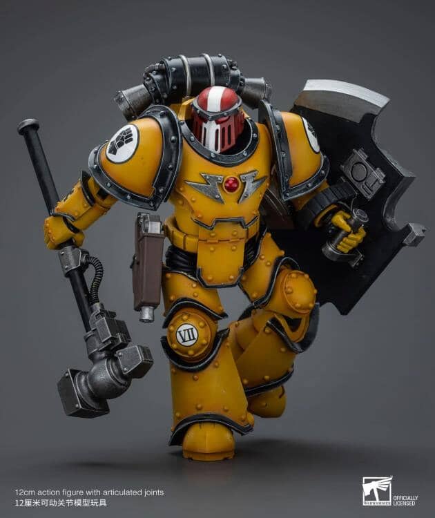 Warhammer 40k Imperial Fists Legion MkIII Breacher Squad Sergeant with Thunder Hammer 1/18 Scale Figure - Image 2