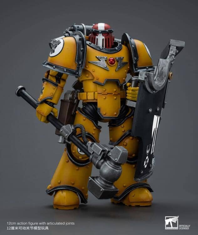 Warhammer 40k Imperial Fists Legion MkIII Breacher Squad Sergeant with Thunder Hammer 1/18 Scale Figure - Image 3