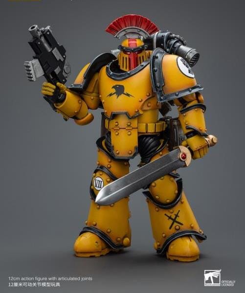 Warhammer 40k Imperial Fists Legion MkIII Tactical Squad Sergeant with Power Sword 1/18 Scale Figure - Image 2