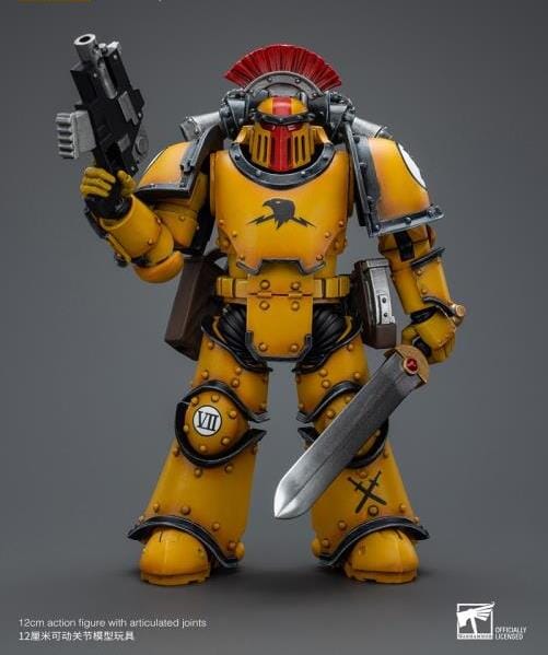 Warhammer 40k Imperial Fists Legion MkIII Tactical Squad Sergeant with Power Sword 1/18 Scale Figure - Image 3