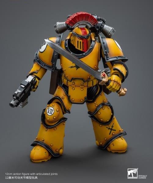 Warhammer 40k Imperial Fists Legion MkIII Tactical Squad Sergeant with Power Sword 1/18 Scale Figure - Image 6