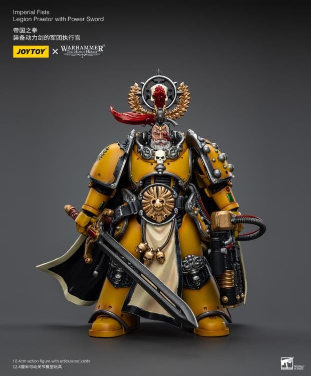 Warhammer 40k Imperial Fists Legion Praetor with Power Sword 1/18 Scale Figure - Image 2