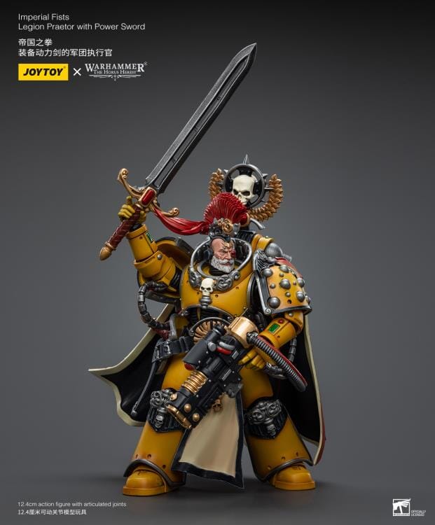 Warhammer 40k Imperial Fists Legion Praetor with Power Sword 1/18 Scale Figure - Image 4