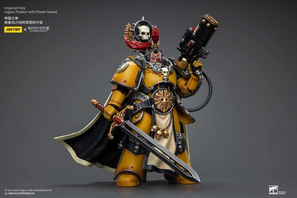 Warhammer 40k Imperial Fists Legion Praetor with Power Sword 1/18 Scale Figure - Image 5
