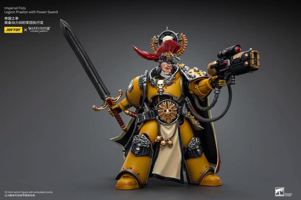Warhammer 40k Imperial Fists Legion Praetor with Power Sword 1/18 Scale Figure - Image 6