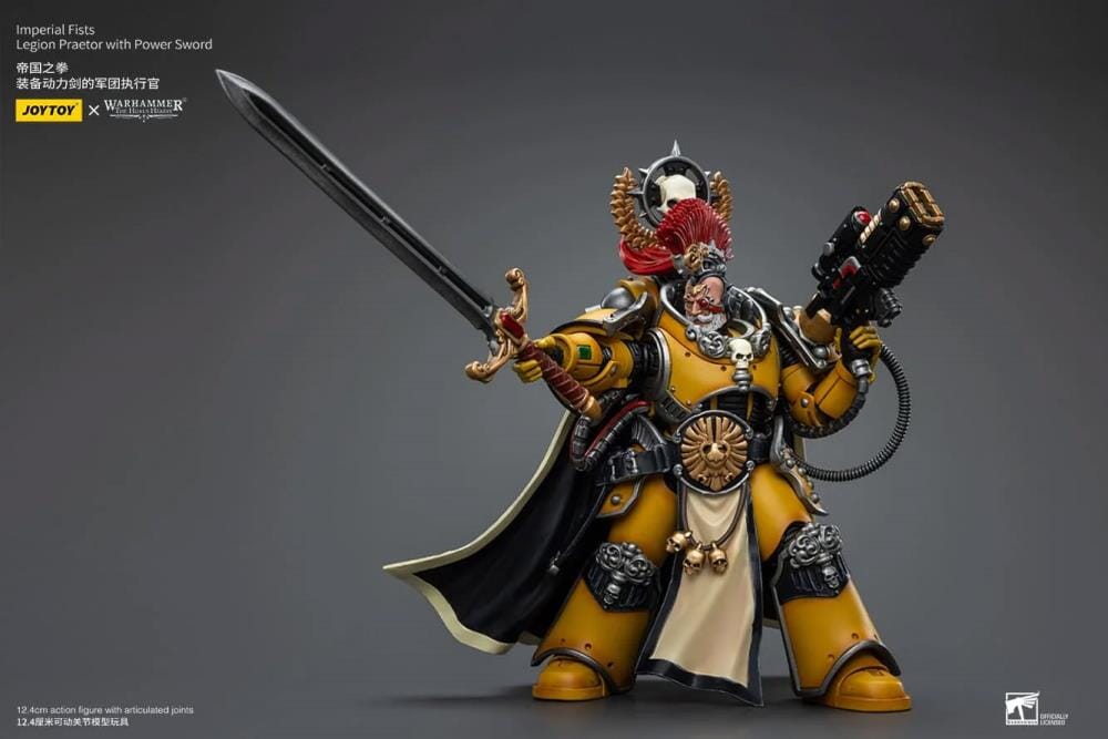 Warhammer 40k Imperial Fists Legion Praetor with Power Sword 1/18 Scale Figure - Image 7