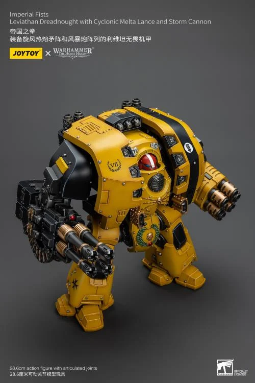 Warhammer 40K Imperial Fists Leviathan Dreadnought with Cyclonic Melta Lance and Storm Cannon 1/18 Scale Action Figure - Image 12