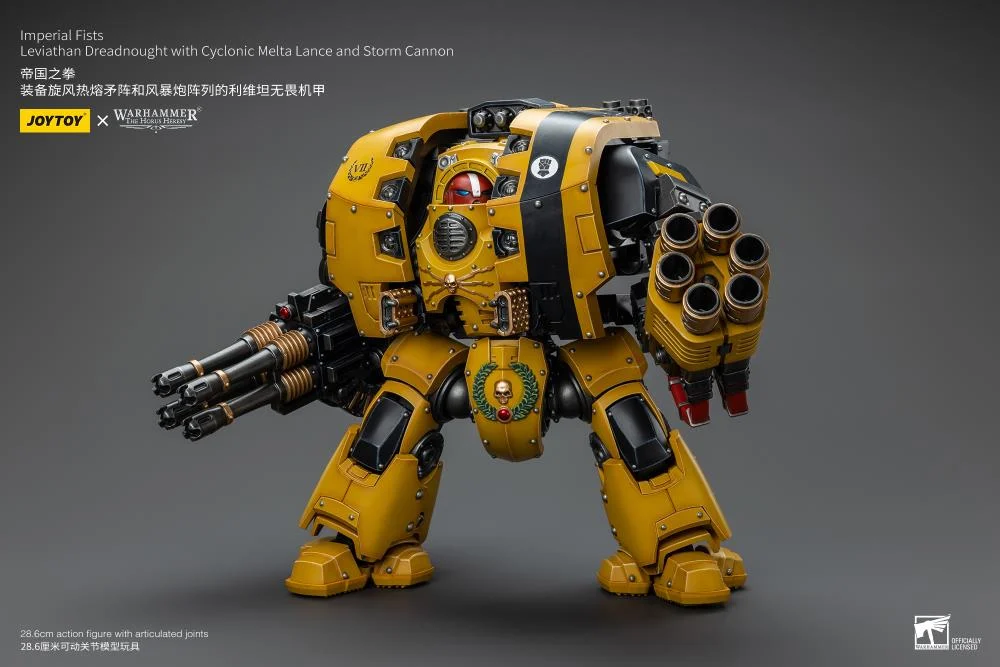 Warhammer 40K Imperial Fists Leviathan Dreadnought with Cyclonic Melta Lance and Storm Cannon 1/18 Scale Action Figure - Image 7