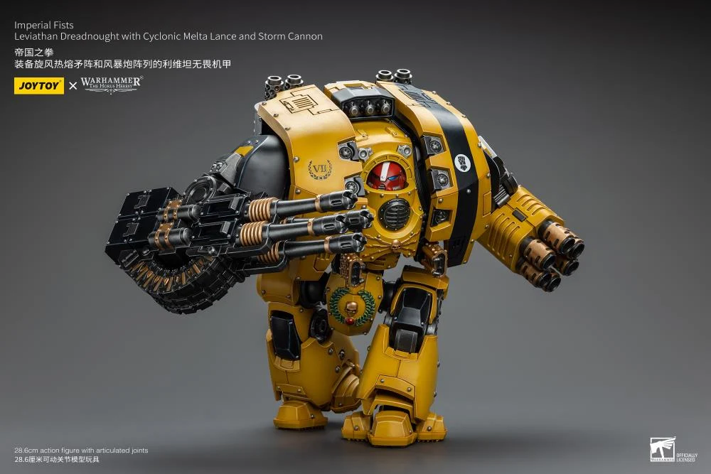 Warhammer 40K Imperial Fists Leviathan Dreadnought with Cyclonic Melta Lance and Storm Cannon 1/18 Scale Action Figure - Image 8