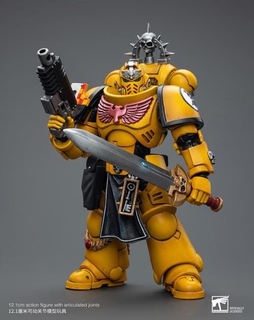 Warhammer 40k Imperial Fists Lieutenant with Power Sword 1/18 Scale Figure - Image 2