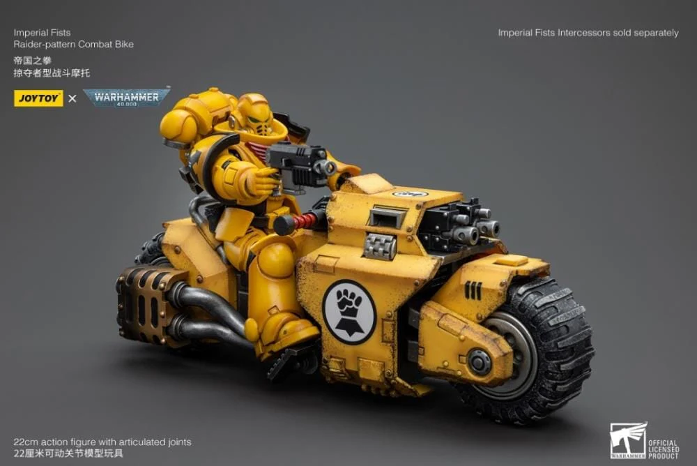 Warhammer 40k Imperial Fists Raider-Pattern Combat Bike 1/18 Scale Vehicle (Reissue) - Image 12