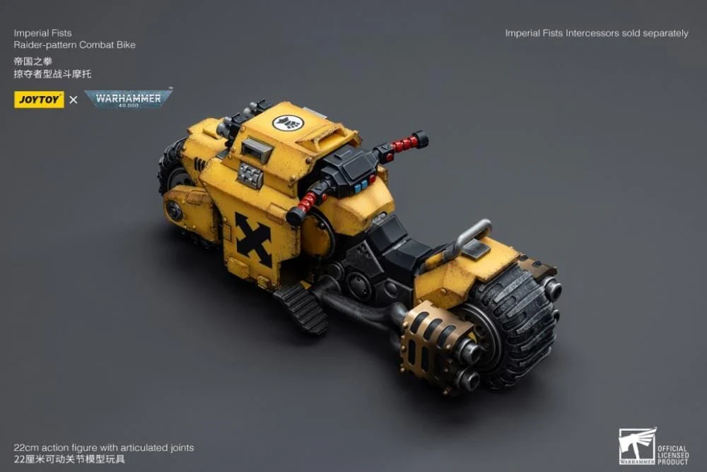 Warhammer 40k Imperial Fists Raider-Pattern Combat Bike 1/18 Scale Vehicle (Reissue) - Image 2