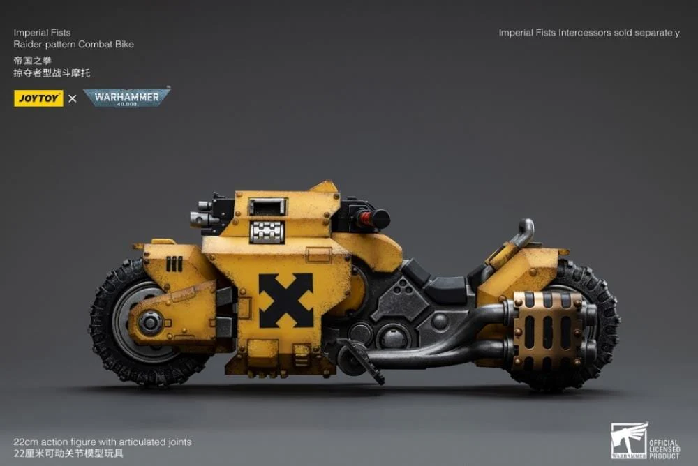 Warhammer 40k Imperial Fists Raider-Pattern Combat Bike 1/18 Scale Vehicle (Reissue) - Image 3