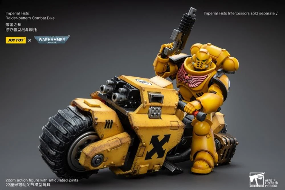Warhammer 40k Imperial Fists Raider-Pattern Combat Bike 1/18 Scale Vehicle (Reissue) - Image 8