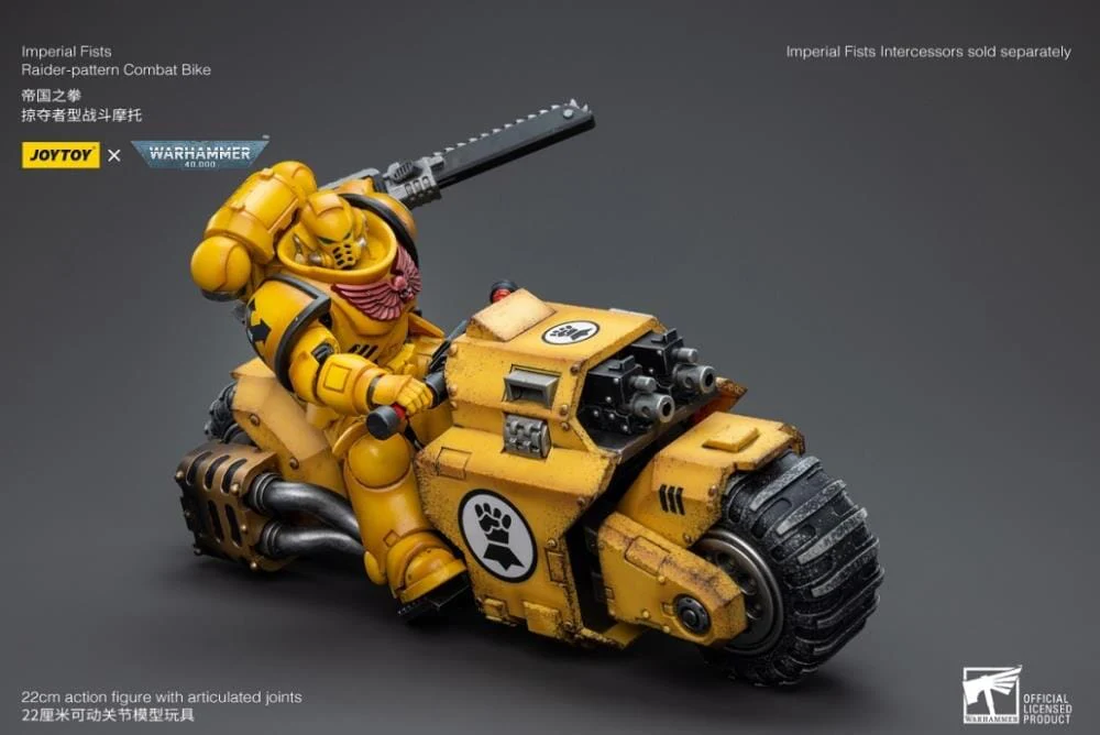 Warhammer 40k Imperial Fists Raider-Pattern Combat Bike 1/18 Scale Vehicle (Reissue) - Image 9