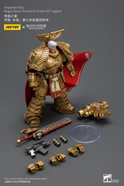 Warhammer 40K Imperial Fists Rogal Dorn, Primarch of the VIIth Legion 1/18 Scale Action Figure (Reissue) - Image 15