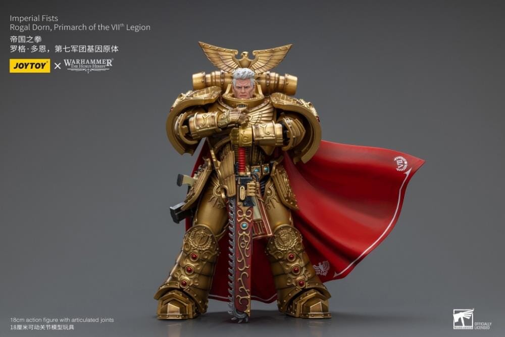 Warhammer 40K Imperial Fists Rogal Dorn, Primarch of the VIIth Legion 1/18 Scale Action Figure (Reissue) - Image 2