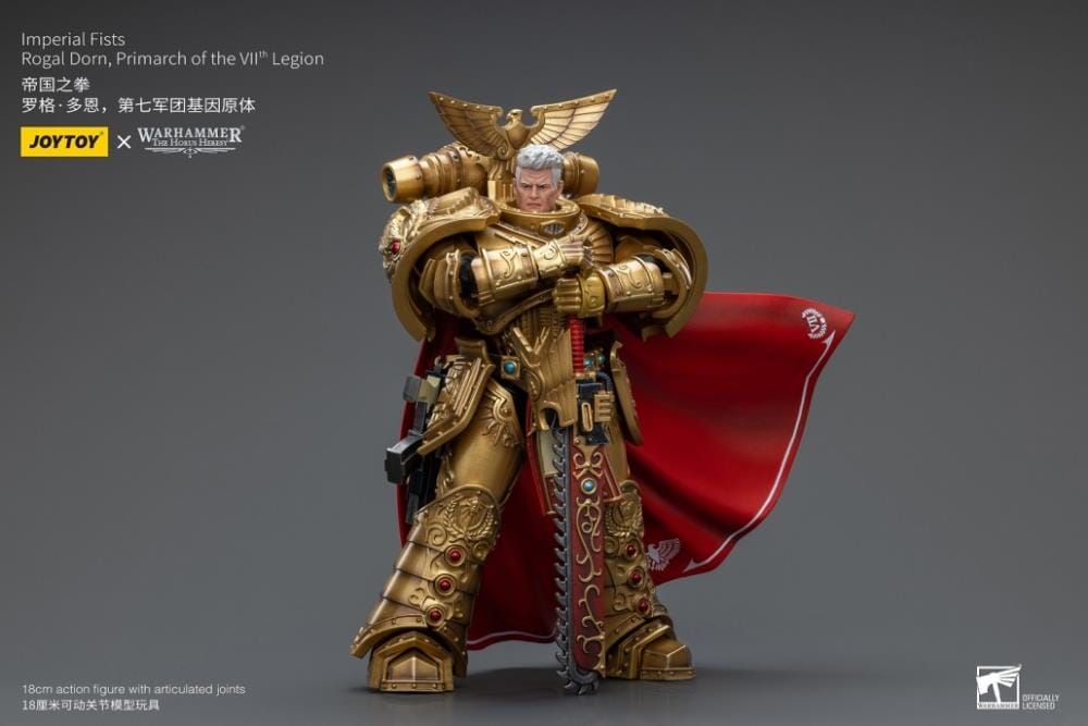 Warhammer 40K Imperial Fists Rogal Dorn, Primarch of the VIIth Legion 1/18 Scale Action Figure (Reissue) - Image 3