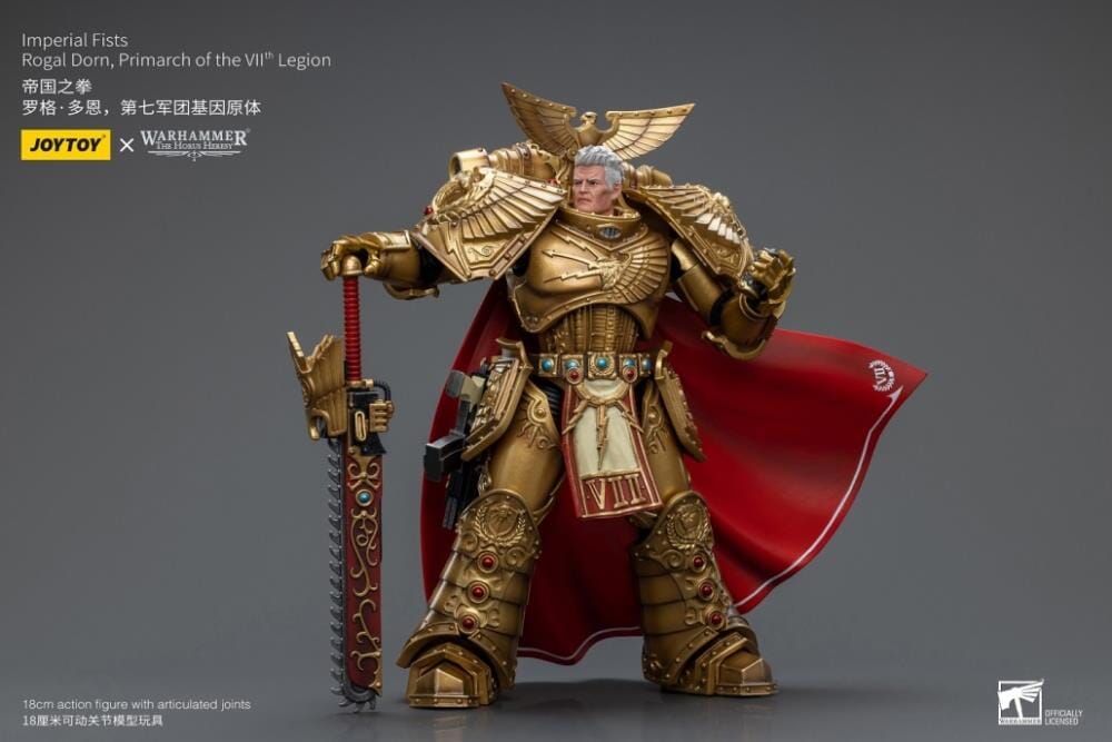 Warhammer 40K Imperial Fists Rogal Dorn, Primarch of the VIIth Legion 1/18 Scale Action Figure (Reissue) - Image 4
