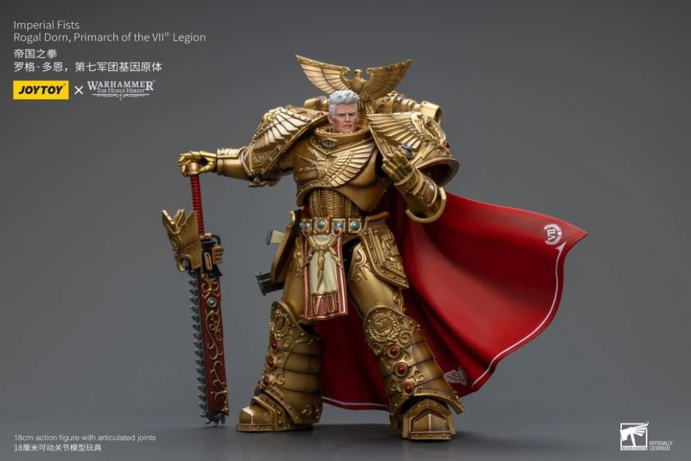 Warhammer 40K Imperial Fists Rogal Dorn, Primarch of the VIIth Legion 1/18 Scale Action Figure (Reissue) - Image 5