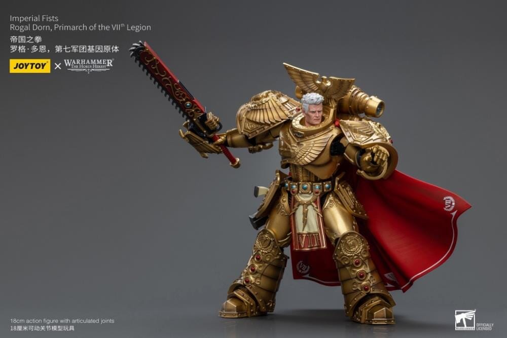 Warhammer 40K Imperial Fists Rogal Dorn, Primarch of the VIIth Legion 1/18 Scale Action Figure (Reissue) - Image 6