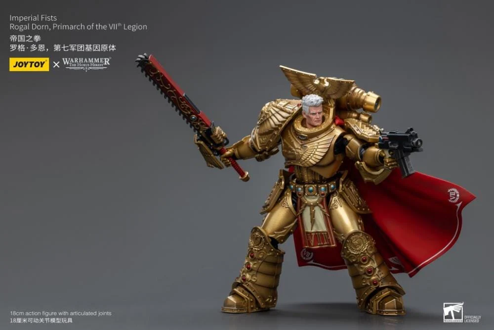 Warhammer 40K Imperial Fists Rogal Dorn, Primarch of the VIIth Legion 1/18 Scale Action Figure (Reissue) - Image 7