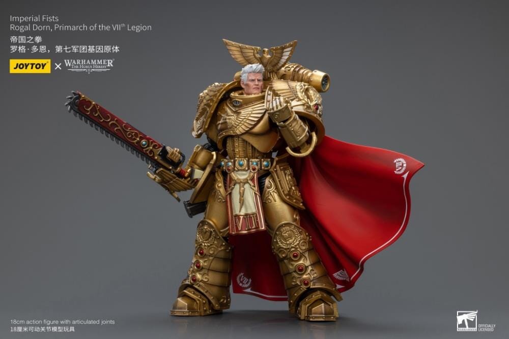 Warhammer 40K Imperial Fists Rogal Dorn, Primarch of the VIIth Legion 1/18 Scale Action Figure (Reissue) - Image 8
