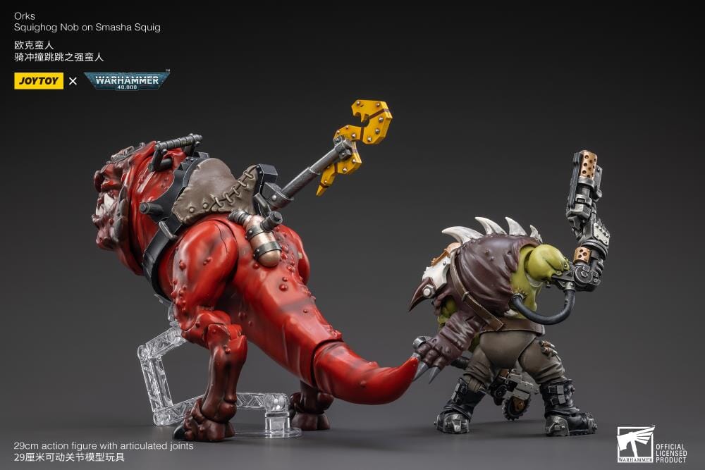 Warhammer 40K Orks Squighog Nob On Smasha Squig 1/18 Scale Figure Set - Image 10