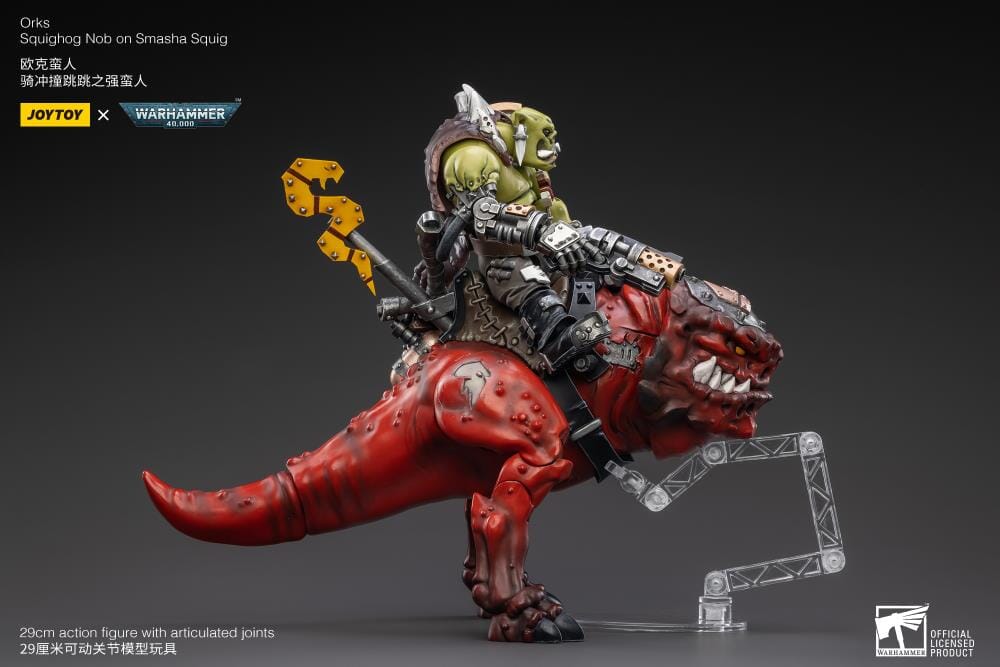 Warhammer 40K Orks Squighog Nob On Smasha Squig 1/18 Scale Figure Set - Image 5