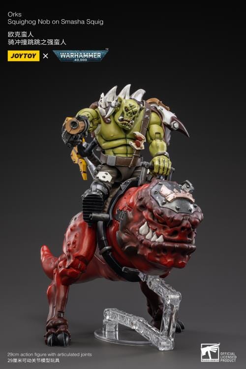 Warhammer 40K Orks Squighog Nob On Smasha Squig 1/18 Scale Figure Set - Image 6