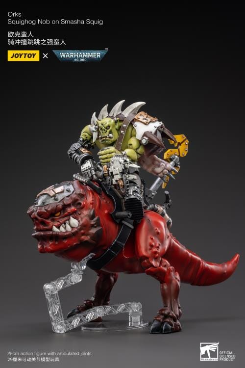 Warhammer 40K Orks Squighog Nob On Smasha Squig 1/18 Scale Figure Set - Image 7