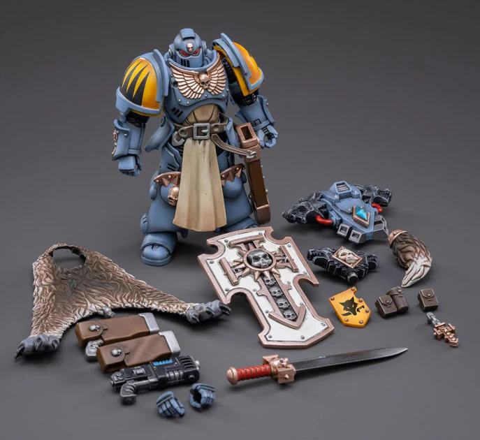 Warhammer 40K Primaris Space Marines Space Wolve Bladeguard Veteran 1/18 Scale Figure (Reissue) - Image 9