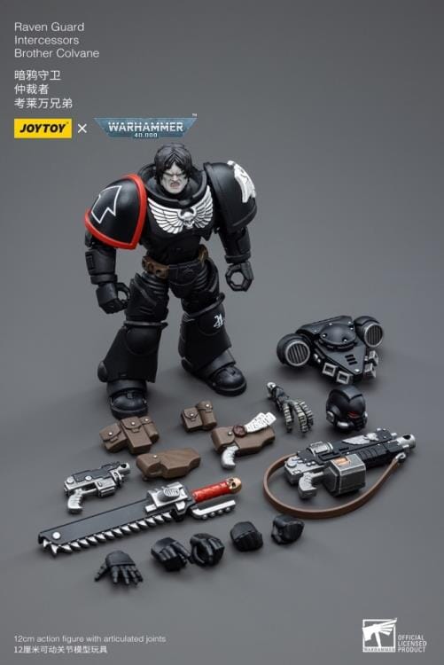 Warhammer 40K Raven Guard Intercessors Brother Colvane 1/18 Scale Figure - Image 9
