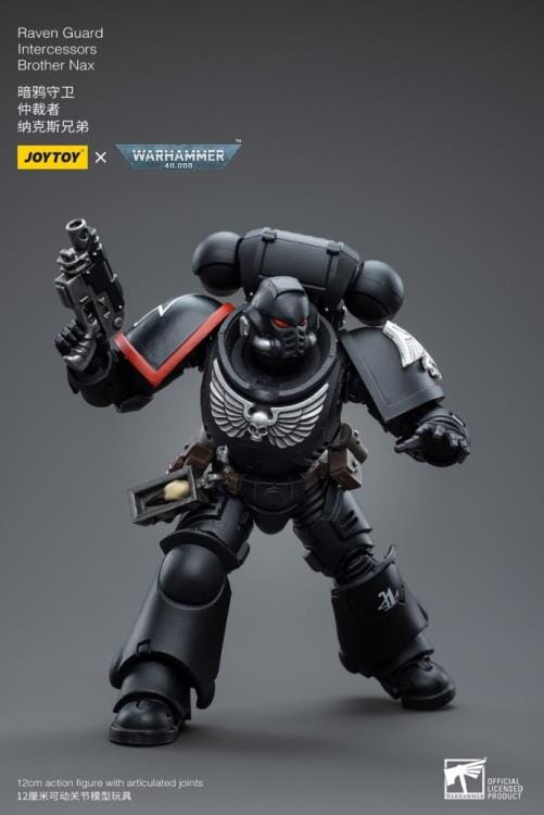 Warhammer 40K Raven Guard Intercessors Brother Nax 1/18 Scale Figure (Reissue) - Image 7
