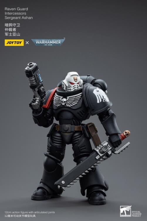 Warhammer 40K Raven Guard Intercessors Sergeant Ashan 1/18 Scale Figure - Image 3