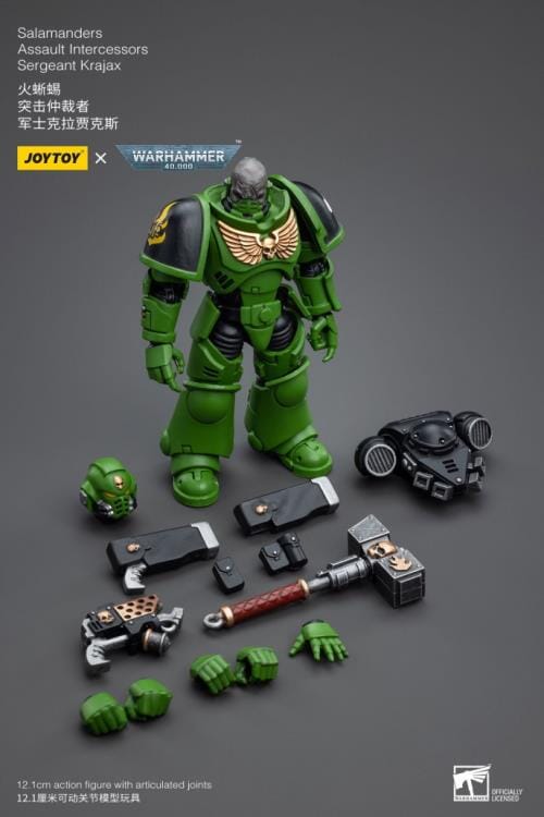 Warhammer 40K Salamanders Assault Intercessors Sergeant Krajax 1/18 Scale Figure - Image 11
